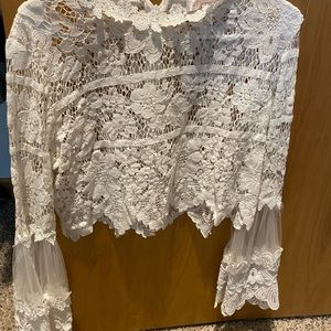 Cropped lace top